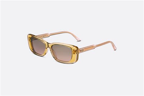 lunettes dior soleil|DiorHighlight S2I Lunettes de soleil rectangulaires jaune et rose .